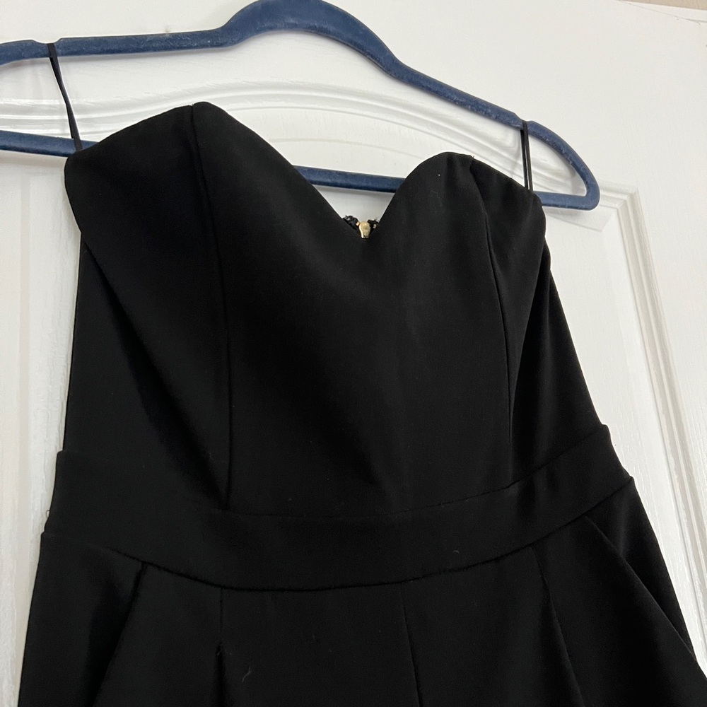Express Black Strapless Jumpsuit